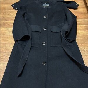 Women's Momo Studio Black Felted Coat Size Extra Small